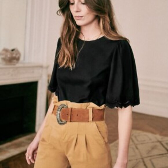 Sézane Austin trousers in caramel ~ size FR38, NWOT! - Picture 1 of 10